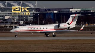 Gulfstream G550 from the Polish Air Force 0002 arrival at Munich Airport MUC EDDM