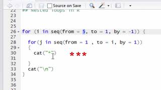 Nested Loops using R (Arabic)