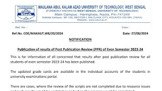 Makaut Even Semester PPR Result has been out #makaut