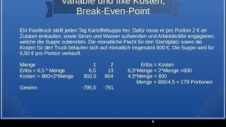 5. Wirtschaftsmathematik kurz und knackig: Der Break-Even-Point