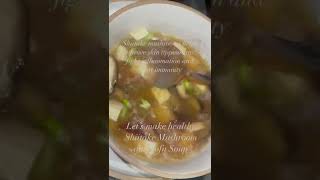 Shiitake mushroom and tofu soup recipe - clear skin and boost immunity #food #shorts