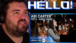 Singer reaction to ABI CARTER ON AMERICAN IDOL 2024 - Hello