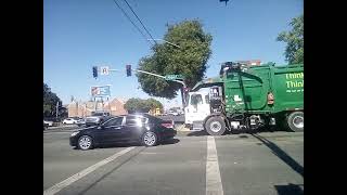 garbage truck passing by