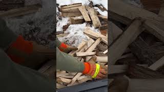 How To Split Kindling Wood 🪵 #shorts #firewood #fyp #short #asmr #shortvideo