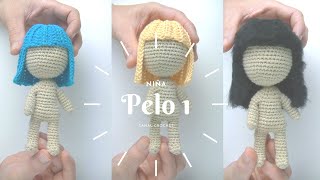 Pelo 1, melena Amigurumi tutorial