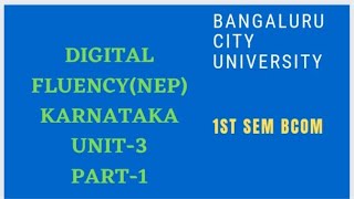 Digital fluency.... Database Manegement System....Unit-3, Part-1