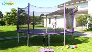 Enjoy Backyard Fun with A Zupapa 15FT Outdoor Purple Trampoline