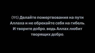 Толкование священного Корана, Сура 2 «Аль-Бакара», аяты 195-199