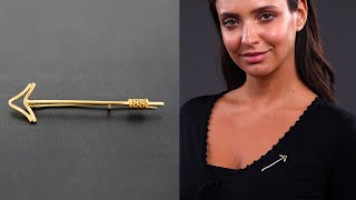 Unique sterling silver arrow broach, cute & unusual brooch | Emmanuela®