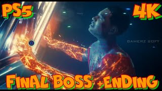 (PS5)Amazing &Aggresive Final boss Fight| climax|PHIN VS SPIDERMAN|4k HD Realistic| Spiderman died?|