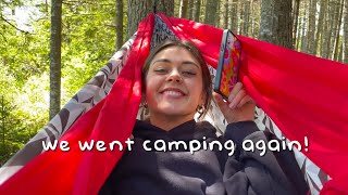 class goes camping in the woods