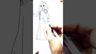 ●Princess:10th-Rapunzel 💜💇‍♀️ #shorts #trending #youtubeshorts #viral #drawing #rapunzel #anime #art