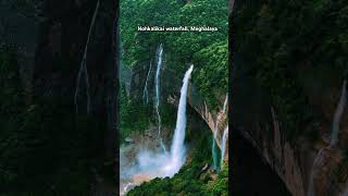 Nohkalikai falls near cherrapunji, Meghalaya #tourism#monsoon#waterfall#trending#shorts#northeast