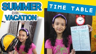 SUMMER VACATION - Time Table ⏰️🕜😍🤩  | Summer Break Routine | Aayu and Vanu