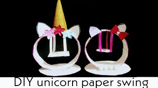 How to make unicorn paper swing. DIY paper swing. Unicorn crafts. My Magic Art and Crafts.