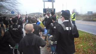 West lothian Schools Pipe Band Santa Parade 2011