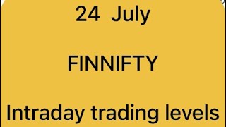 Monday 24 July | Finnifty analysis video #finnifty #stockmarket #viralvideo #markettomorrow #nifty