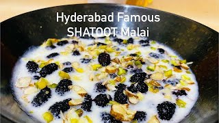 HYDERABAD  FAMOUS SHAHTOOT MALAI  RECIPE | mulberry Dessert | Shadood malai recipe