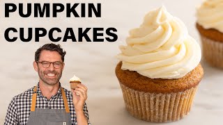 Easy Pumpkin Cupcakes with Cream Cheese Frosting