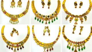 Beautiful Gold Necklace & Earrings Design💫New Collection Necklace Design💫 Tarini Jewllers