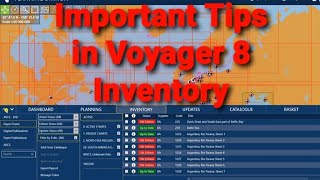 Important Tips in Voyager 8 Inventory