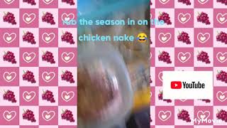 cooking  with Stacy 😂 😂 chicken nake & Roti @ the Jamaican vibes channel...