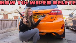 HOW TO: REMOVE REAR WIPER/ WIPER DELETE MODIFICATION ON MK8 FIESTA ST | ft. Kill All Wipers