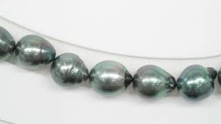 40pcs Blue 8-12mm - SB/NR AAA Quality Tahitian Pearl Necklace NL1587 HL3