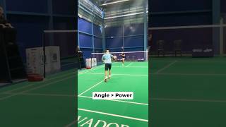 Steep angle smash #badminton