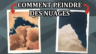 TUTO: COMMENT PEINDRE UN NUAGE À L'ACRYLIQUE FACILEMENT ( time lapse + explication + matériel )