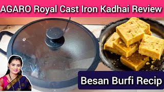 माझी नवीन Cast Iron (बिडाची) कढई | AGARO Royal Cast Iron Kadhai With Glass Lid Review with Recipe