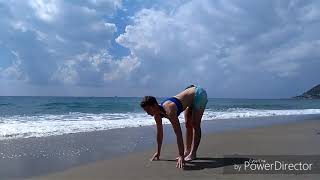 Adhomukhashvanasana - virabhadrasana1