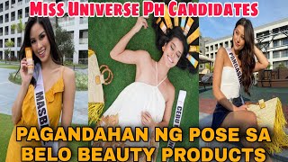 Miss Universe Philippines 2021 Candidates Nag Pose sa Kanilang Sponsors na Belo Beauty Products