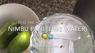 NIMBU PANI (LIME WATER) ☀️🍋 | SUMMER DRINK | INDIAN LEMONADE RECIPE | GOOD FOR DIGESTION