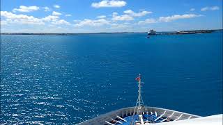 Sailing into Bermuda aboard the Carnival Magic with Music...Peaceful 😃 #bermuda #cruise #carnival