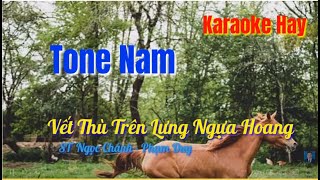 Karaoke Vết Thù Trên Lưng Ngựa Hoang| Tone Nam