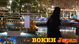 Bokeh Japan Walk - Illuminations in an urban harbor