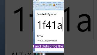 Seashell Symbol in MS Word  #msoffice #microsoftwordtutorial #shots #shorts #trending  #msword