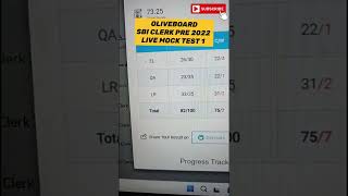 OLIVEBOARD SBI CLERK 2022 PRE #livemocktest #sbiclerk #oliveboard