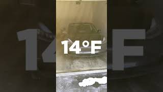 Freezing Weather Trip in my Tesla Model 3 #shorts