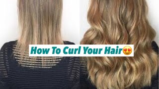 How To Curl Your Hair With A Straightener At Home😍!!