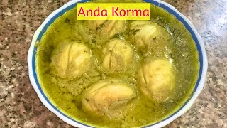 anda korma | egg korma recipe | anda curry