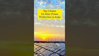 Top 5 States for Solar Power Production in India┃Enerlly