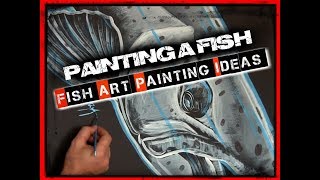 #timelapse #painting PAINTING A RAINBOW TROUT | FUN EASY PAINTING STUDY ACRYLICS 101