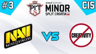 Natus Vincere vs No Creativity OGA Dota PIT minor 2019 CIS - Закрытая Квалификация [Игра 3]