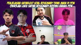 SATARLEST JELASKAN KENAPA ROSEMARY TAK MAIN DI PON | OBROLAN PRO PLAYER SULUT BAHAS PON