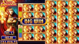 ★★JACKPOT HANDPAY★★$62 BETS★★FIRE QUEEN HIGH LIMIT SLOT MACHINE BUENO DINERO MUSEUM SLOTS WMS