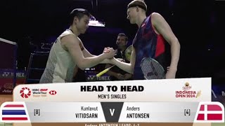 Anders Antonsen (DEN) vs Kunlavut Vitidsarn ( THN) | Semifinals Indonesia Open 2024