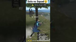 Solo vs Squad😱 Short💥 ll Solo vs Squad⚡ ff attitude status 👑 ll#shorts #solovssquad #ffshorts