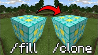 Minecraft PE - How To Use The Fill And Clone Commands!